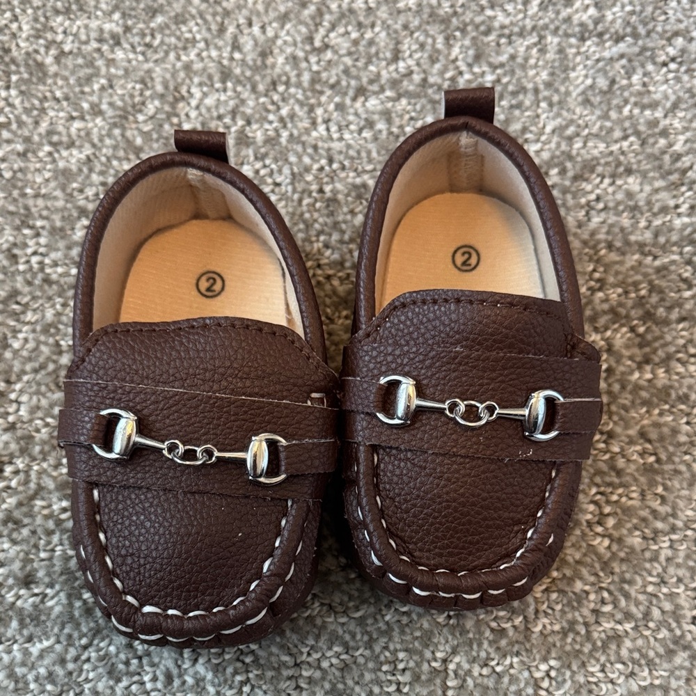Brown Kids Loafers 2C